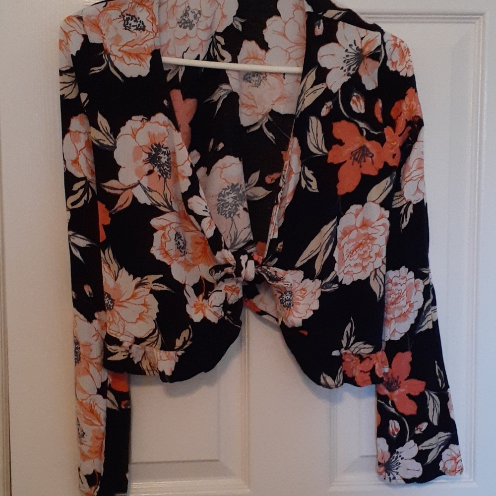 Roxy Junior's Floral Tie Top